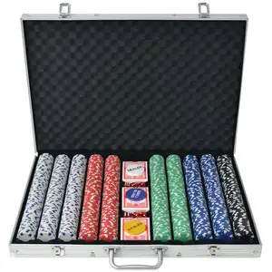 Comparateur de prix : vidaXL Jeu de poker avec 1000 jetons Aluminium