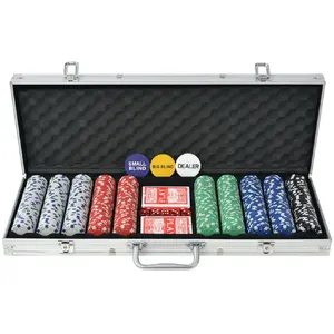 Comparateur de prix : vidaXL Jeu de poker avec 500 jetons Aluminium