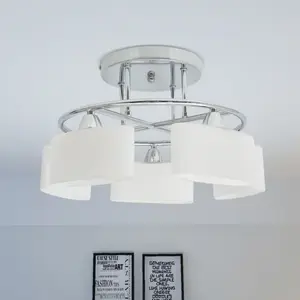 Comparateur de prix : vidaXL Plafonnier avec 5 globes ellipsoïdes pour ampoules E14 200 W