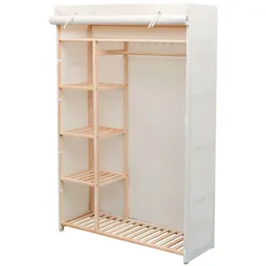 Comparateur de prix : vidaXL Garde-robe en tissu et bois de pin 110 x 40 x 170 cm