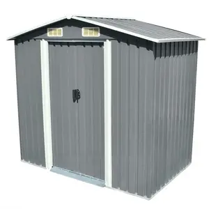 vidaXL Abri de stockage pour jardin Métal Gris 204 x 132 x 186 cm
