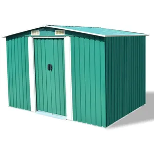 Comparateur de prix : vidaXL Abri de stockage pour jardin Métal Vert 257 x 205 x 178 cm