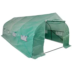 vidaXL Serre portable Cadre en acier 18 m² pas cher