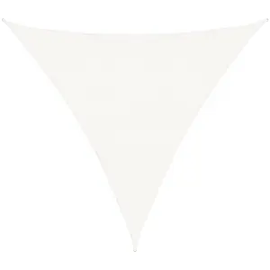 vidaXL Voile d'ombrage PEHD Triangulaire 3,6 x 3,6 x 3,6 m Blanc pas cher