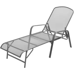 Comparateur de prix : vidaXL Chaise longue acier anthracite