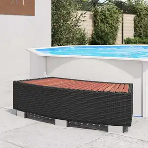Comparateur de prix : vidaXL Marche de spa Résine tressée 92 x 45 x 25 cm Noir