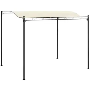 vidaXL Chapiteau Tissu Blanc crème pas cher