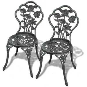 Comparateur de prix : VIDAXL Chaise de Bistro Mobilier de Jardin 2 pcs Vert 41x49x81,5 cm Aluminium