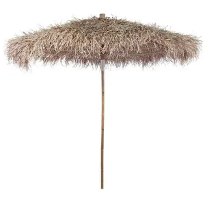 vidaXL Parasol en bambou avec toit en feuille de bananier 210 cm