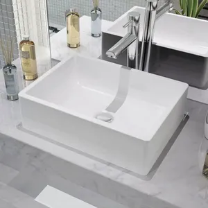vidaXL Lavabo Céramique Blanc 41 x 30 x 12 cm pas cher