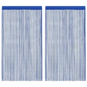 Comparateur de prix : vidaXL Rideau en fils 2 pcs 100 x 250 cm Bleu
