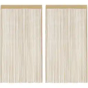 Comparateur de prix : vidaXL Rideau en fils 2 pcs 100 x 250 cm Beige