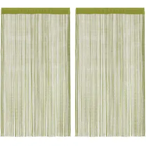 Comparateur de prix : vidaXL Rideau en fils 2 pcs 100 x 250 cm Vert