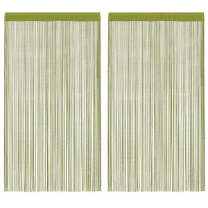 Comparateur de prix : vidaXL Rideau en fils 2 pcs 140 x 250 cm Vert