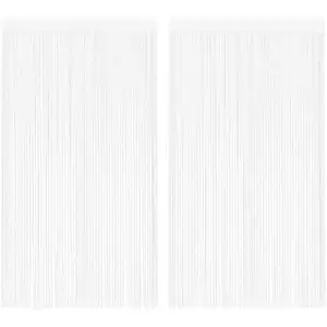 Comparateur de prix : vidaXL Rideau en fils 2 pcs 100 x 250 cm Blanc