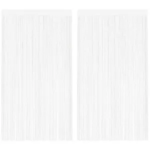 Comparateur de prix : vidaXL Rideau en fils 2 pcs 140 x 250 cm Blanc