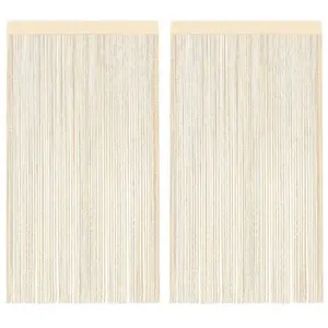 Comparateur de prix : vidaXL Rideau en fils 2 pcs 100 x 250 cm Crème