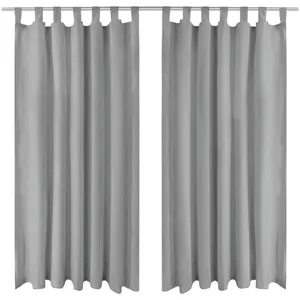 Tenda Con Occhielli In Puro Cotone Soleil D'Ocre - Grigio, 140 X 250 Cm, Con 8 Occhielli Metallici, Atmosfera Romantica E Calda Per La Tua Casa