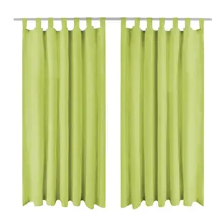 Comparateur de prix : vidaXL Rideau occultant avec boucles 2 pcs 140 x 175 cm Vert