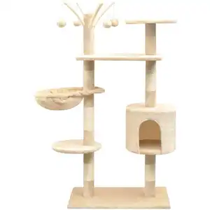 Comparateur de prix : vidaXL Arbre à chat avec griffoirs en sisal 125 cm Beige