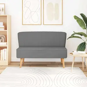 vidaXL Canapé 117 x 55,5 x 77 cm Tissu Gris clair