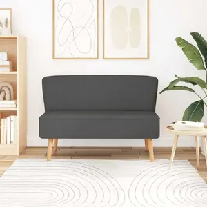 vidaXL Canapé 117 x 55,5 x 77 cm Tissu Gris foncé pas cher