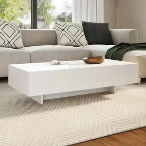 Comparateur de prix : vidaXL Table basse Haute brillance Blanc
