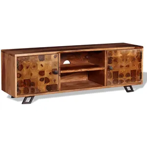 vidaXL Meuble TV Bois massif de Sesham 120 x 30 x 40 cm pas cher