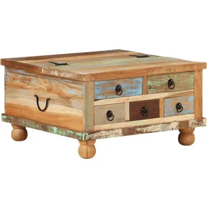 Comparateur de prix : vidaXL Table basse Bois de récupération 70 x 70 x 38 cm