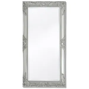 vidaXL Miroir mural style baroque 100x50 cm Argenté pas cher