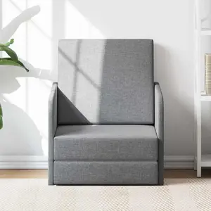 Comparateur de prix : vidaXL Fauteuil convertible Gris clair Tissu
