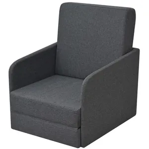 Comparateur de prix : vidaXL Fauteuil convertible Gris foncé Tissu