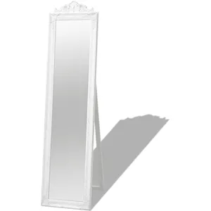 vidaXL Miroir sur pied Style baroque 160x40 cm Blanc pas cher