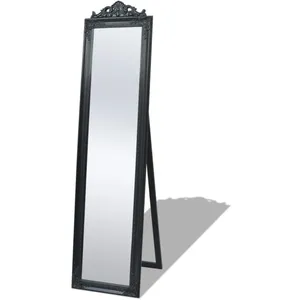 Comparateur de prix : vidaXL Miroir sur pied Style baroque 160x40 cm Noir