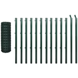 Comparateur de prix : vidaXL Ensemble de clôture Euro Acier 25 x 1,5 m Vert