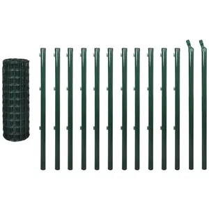 Comparateur de prix : vidaXL Clôture Euro Acier 25 x 1 m Vert