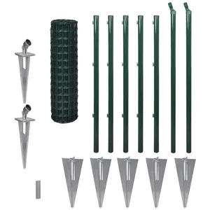 Comparateur de prix : vidaXL Clôture Euro Acier 10 x 1 m Vert