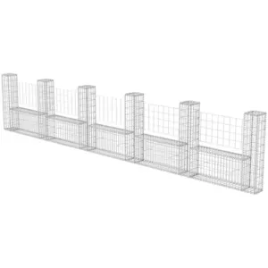 Comparateur de prix : vidaXL Panier de gabion en forme de U Acier galvanisé 570x20x100 cm