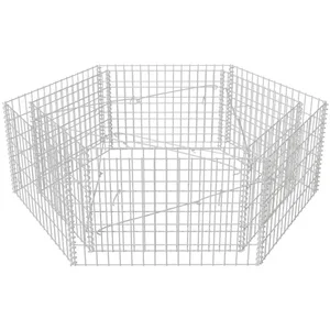 Comparateur de prix : vidaXL Lit surélevé à gabion hexagonale 160x140x50 cm