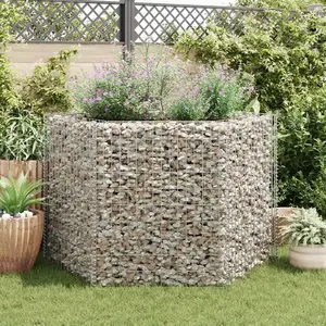 Comparateur de prix : vidaXL Lit surélevé à gabion hexagonale 160x140x100 cm