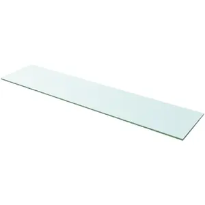 vidaXL Panneau pour étagère Verre transparent 110 x 25 cm pas cher