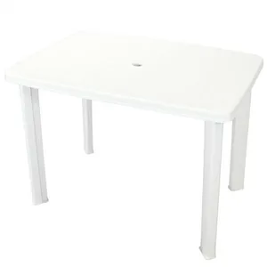 Comparateur de prix : vidaXL Table de jardin Blanc 101 x 68 x 72 cm Plastique