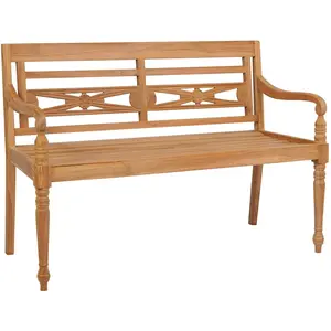 vidaXL Banc Batavia 120 cm Teck pas cher