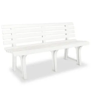 Comparateur de prix : vidaXL Banc de jardin 145,5 cm Plastique Blanc