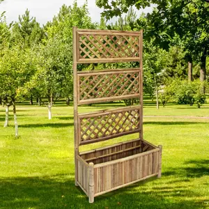vidaXL Lit surélevé de jardin avec treillis Bambou 70 cm pas cher