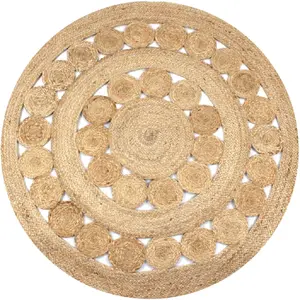 Comparateur de prix : vidaXL Tapis Jute design tressé 120 cm Rond