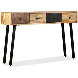 Comparateur de prix : vidaXL Table console Teck massif de récupération 120 x 30 x 76 cm