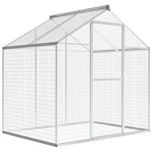 vidaXL Volière d'extérieur Aluminium 178 x 122 x 194 cm pas cher