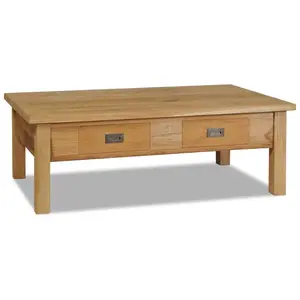 Comparateur de prix : vidaXL Table basse teck massif 100x60x35 cm