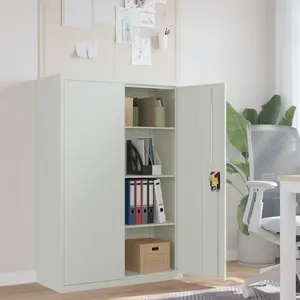 Comparateur de prix : vidaXL Armoire de bureau 90x40x140 cm Acier Gris